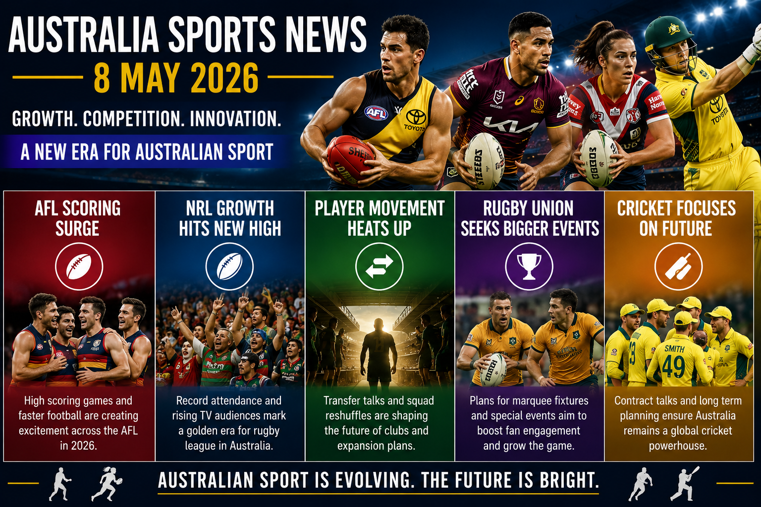 Australian Sport Enters an Exciting New Era of Growth Competition and Innovation